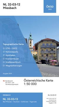 Abbildung von: BEV-Karte 2212, Miesbach 1:50 000 - Bundesamt für Eich- und Vermessungswesen Marketing und Vertrieb