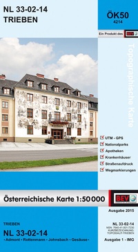 Abbildung von: BEV-Karte 4214, Trieben 1:50 000 - Bundesamt für Eich- und Vermessungswesen Marketing und Vertrieb