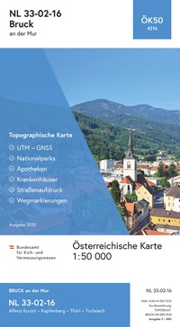 Abbildung von: BEV-Karte 4216, Bruck an der Mur 1:50 000 - Bundesamt für Eich- und Vermessungswesen Marketing und Vertrieb