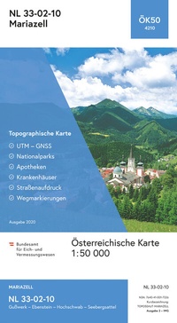Abbildung von: BEV-Karte 4210, Mariazell 1:50 000 - Bundesamt für Eich- und Vermessungswesen Marketing und Vertrieb