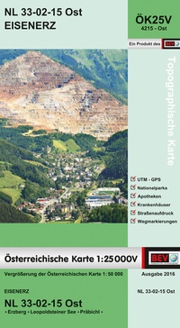 Abbildung von: BEV-Karte 4215-Ost, Eisenerz 1:25 000V - Bundesamt für Eich- und Vermessungswesen Marketing und Vertrieb