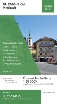 Abbildung von: BEV-Karte 2212-Ost, Miesbach 1:25 000V - Bundesamt für Eich- und Vermessungswesen Marketing und Vertrieb