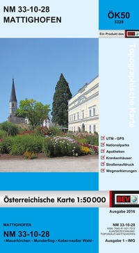 Abbildung von: BEV-Karte 3328, Mattighofen 1:50 000 - Bundesamt für Eich- und Vermessungswesen Marketing und Vertrieb