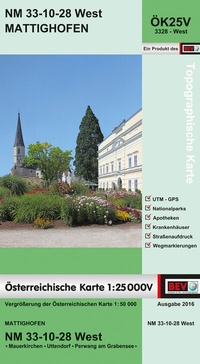 Abbildung von: BEV-Karte 3328-West, Mattighofen 1:25 000V - Bundesamt für Eich- und Vermessungswesen Marketing und Vertrieb