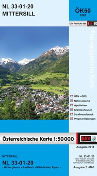 Abbildung von: BEV-Karte 3220, Mittersill 1:50 000 - Bundesamt für Eich- und Vermessungswesen Marketing und Vertrieb