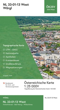 Abbildung von: BEV-Karte 3213-West, Wörgl 1:25 000V - Bundesamt für Eich- und Vermessungswesen Marketing und Vertrieb