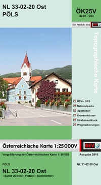 Abbildung von: BEV-Karte 4220-Ost, Pöls 1:25 000V - Bundesamt für Eich- und Vermessungswesen Marketing und Vertrieb