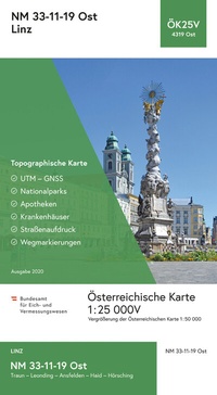 Abbildung von: BEV-Karte 4319-Ost, Linz 1:25 000V - Bundesamt für Eich- und Vermessungswesen Marketing und Vertrieb