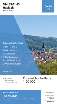 Abbildung von: BEV-Karte 4313, Haslach an der Mühl 1:50 000 - Bundesamt für Eich- und Vermessungswesen Marketing und Vertrieb