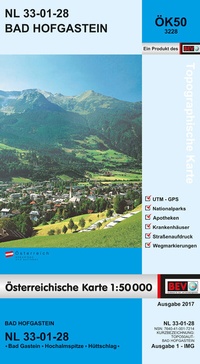 Abbildung von: BEV-Karte 3228, Bad Hofgastein 1:50 000 - Bundesamt für Eich- und Vermessungswesen Marketing und Vertrieb