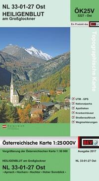 Abbildung von: BEV-Karte 3227-Ost, Heiligenblut am Großglockner 1:25 000V - Bundesamt für Eich- und Vermessungswesen Marketing und Vertrieb