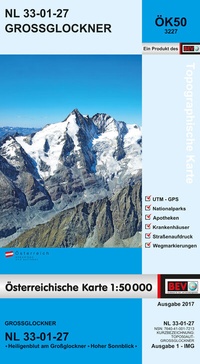 Abbildung von: BEV-Karte 3227, Großglockner 1:50 000 - Bundesamt für Eich- und Vermessungswesen Marketing und Vertrieb