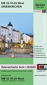 Abbildung von: BEV-Karte 3324-West, Grieskirchen 1:25 000V - Bundesamt für Eich- und Vermessungswesen Marketing und Vertrieb