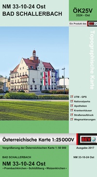 Abbildung von: BEV-Karte 3324-Ost, Bad Schallerbach 1:25 000V - Bundesamt für Eich- und Vermessungswesen Marketing und Vertrieb