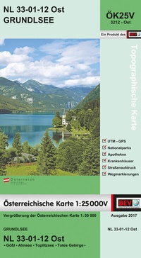 Abbildung von: BEV-Karte 3212-Ost, Grundlsee 1:25 000V - Bundesamt für Eich- und Vermessungswesen Marketing und Vertrieb