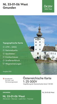Abbildung von: BEV-Karte 3206-West, Gmunden 1:25 000V - Bundesamt für Eich- und Vermessungswesen Marketing und Vertrieb
