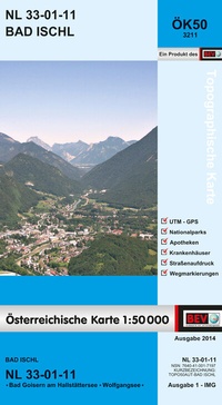 Abbildung von: BEV-Karte 3211, Bad Ischl 1:50 000 - Bundesamt für Eich- und Vermessungswesen Marketing und Vertrieb