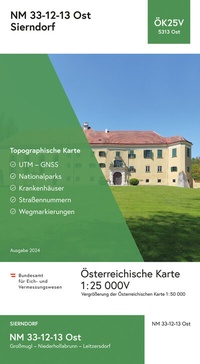 Abbildung von: BEV-Karte 5313-Ost, Sierndorf 1:25 000V - Bundesamt für Eich- und Vermessungswesen Marketing und Vertrieb