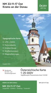 Abbildung von: BEV-Karte 4317-Ost, Krems an der Donau 1:25 000V - Bundesamt für Eich- und Vermessungswesen Marketing und Vertrieb