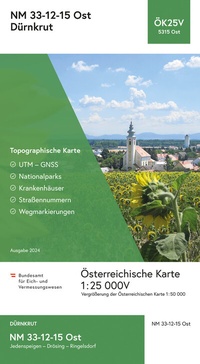 Abbildung von: BEV-Karte 5315-Ost, Dürnkrut 1:25 000V - Bundesamt für Eich- und Vermessungswesen Marketing und Vertrieb