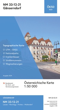 Abbildung von: BEV-Karte 5321, Gänserndorf 1:50 000 - Bundesamt für Eich- und Vermessungswesen Marketing und Vertrieb