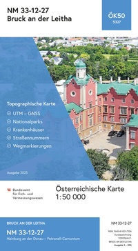 Abbildung von: BEV-Karte 5327, Bruck an der Leitha 1:50 000 - Bundesamt für Eich- und Vermessungswesen Marketing und Vertrieb