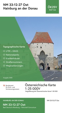 Abbildung von: BEV-Karte 5327-Ost, Hainburg an der Donau 1:25 000V - Bundesamt für Eich- und Vermessungswesen Marketing und Vertrieb