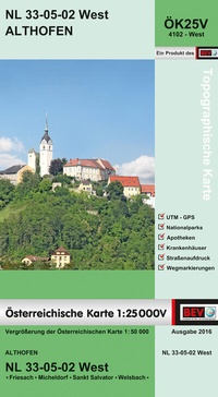 Abbildung von: BEV-Karte 4102-West, Althofen 1:25 000V - Bundesamt für Eich- und Vermessungswesen Marketing und Vertrieb