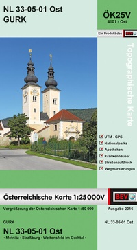 Abbildung von: BEV-Karte 4101-Ost, Gurk 1:25 000V - Bundesamt für Eich- und Vermessungswesen Marketing und Vertrieb