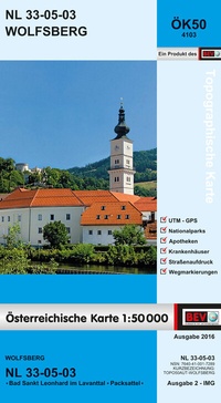 Abbildung von: BEV-Karte 4103, Wolfsberg 1:50 000 - Bundesamt für Eich- und Vermessungswesen Marketing und Vertrieb