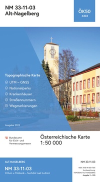 Abbildung von: BEV-Karte 4303, Alt-Nagelberg 1:50 000 - Bundesamt für Eich- und Vermessungswesen Marketing und Vertrieb