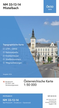 Abbildung von: BEV-Karte 5314, Mistelbach 1:50 000 - Bundesamt für Eich- und Vermessungswesen Marketing und Vertrieb