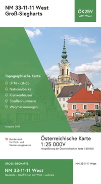 Abbildung von: BEV-Karte 4311-West, Groß-Siegharts 1:25 000V - Bundesamt für Eich- und Vermessungswesen Marketing und Vertrieb