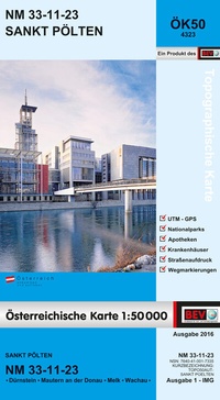 Abbildung von: BEV-Karte 4323, St. Pölten 1:50 000 - Bundesamt für Eich- und Vermessungswesen Marketing und Vertrieb