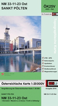 Abbildung von: BEV-Karte 4323-Ost, St. Pölten 1:25 000V - Bundesamt für Eich- und Vermessungswesen Marketing und Vertrieb
