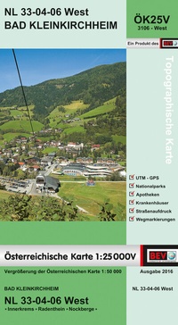 Abbildung von: BEV-Karte 3106-West, Bad Kleinkirchheim 1:25 000V - Bundesamt für Eich- und Vermessungswesen Marketing und Vertrieb