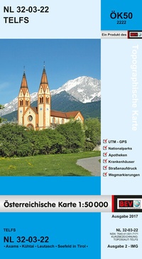 Abbildung von: BEV-Karte 2222, Telfs 1:50 000 - Bundesamt für Eich- und Vermessungswesen Marketing und Vertrieb