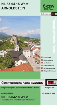 Abbildung von: BEV-Karte 3118-West, Arnoldstein 1:25 000V - Bundesamt für Eich- und Vermessungswesen Marketing und Vertrieb