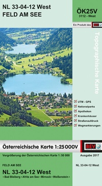 Abbildung von: BEV-Karte 3112-West, Feld am See 1:25 000V - Bundesamt für Eich- und Vermessungswesen Marketing und Vertrieb