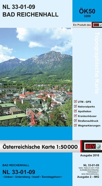 Abbildung von: BEV-Karte 3209, Bad Reichenhall 1:50 000 - Bundesamt für Eich- und Vermessungswesen Marketing und Vertrieb