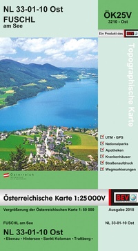 Abbildung von: BEV-Karte 3210-Ost, Fuschl am See 1:25 000V - Bundesamt für Eich- und Vermessungswesen Marketing und Vertrieb