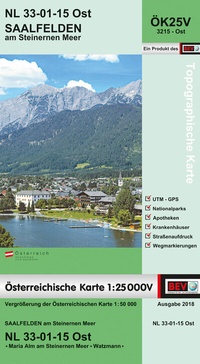 Abbildung von: BEV-Karte 3215-Ost, Saalfelden am Steinernen Meer 1:25 000V - Bundesamt für Eich- und Vermessungswesen Marketing und Vertrieb