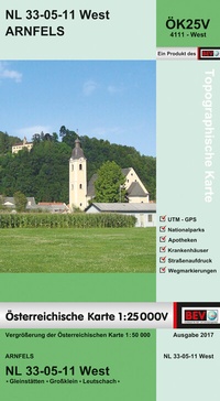 Abbildung von: BEV-Karte 4111-West, Arnfels 1:25 000V - Bundesamt für Eich- und Vermessungswesen Marketing und Vertrieb