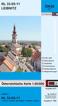 Abbildung von: BEV-Karte 4111, Leibnitz 1:50 000 - Bundesamt für Eich- und Vermessungswesen Marketing und Vertrieb