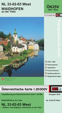 Abbildung von: BEV-Karte 4203-West, Waidhofen an der Ybbs 1:25 000V - Bundesamt für Eich- und Vermessungswesen Marketing und Vertrieb
