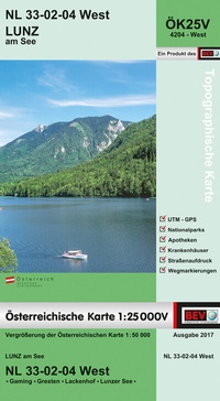 Abbildung von: BEV-Karte 4204-West, Lunz am See 1:25 000V - Bundesamt für Eich- und Vermessungswesen Marketing und Vertrieb