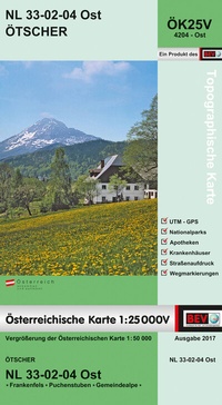 Abbildung von: BEV-Karte 4204-Ost, Ötscher 1:25 000V - Bundesamt für Eich- und Vermessungswesen Marketing und Vertrieb