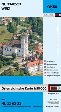 Abbildung von: BEV-Karte 4223, Weiz 1:50 000 - Bundesamt für Eich- und Vermessungswesen Marketing und Vertrieb
