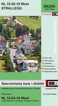Abbildung von: BEV-Karte 4218-West, Strallegg 1:25 000V - Bundesamt für Eich- und Vermessungswesen Marketing und Vertrieb