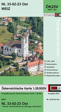 Abbildung von: BEV-Karte 4223-Ost, Weiz 1:25 000V - Bundesamt für Eich- und Vermessungswesen Marketing und Vertrieb